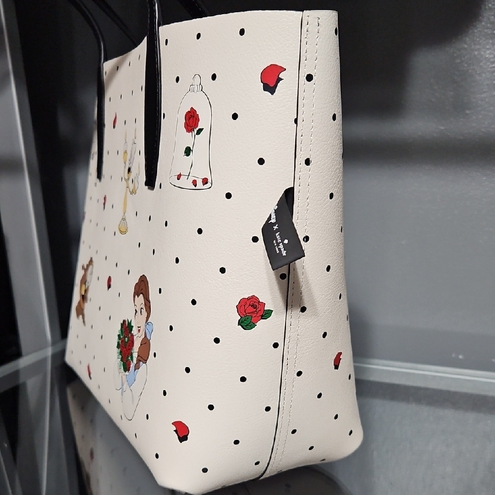 KATE SPADE EUC BEAUTY AND THE BEAST TOTE AND WALLET BUNDLE, Reversible Tote - Picture 2 of 14